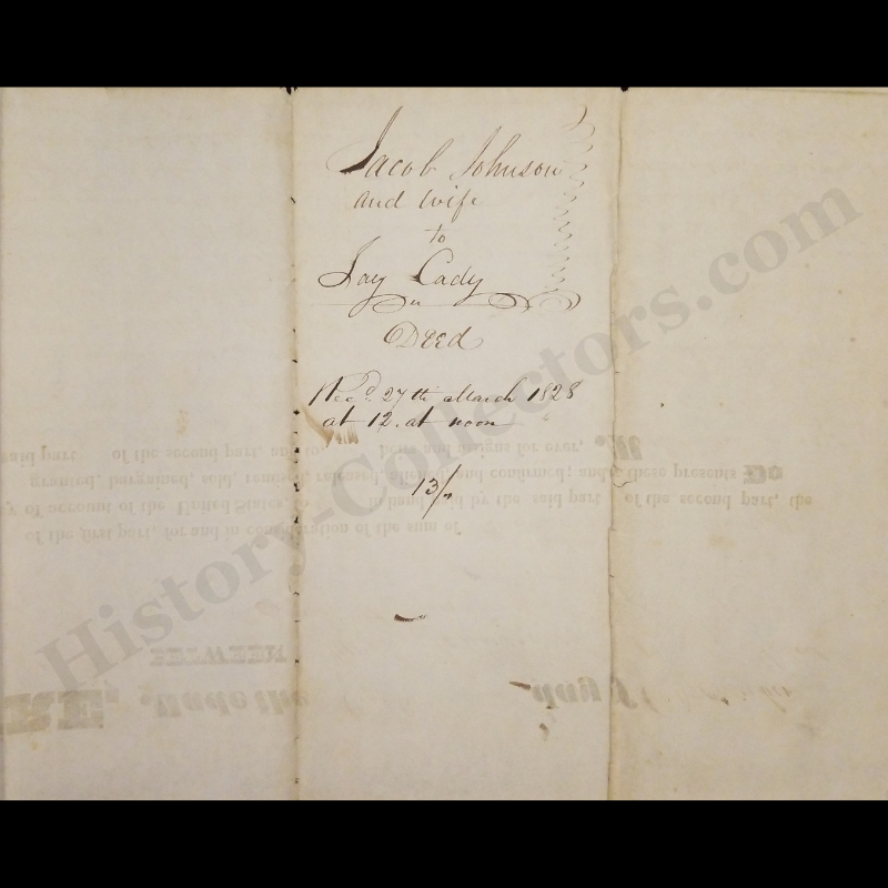 1827 Florida Montgomery County New York Indenture Land Deed Document - Jacob Johnson - Jay Cady - Ready For Framing