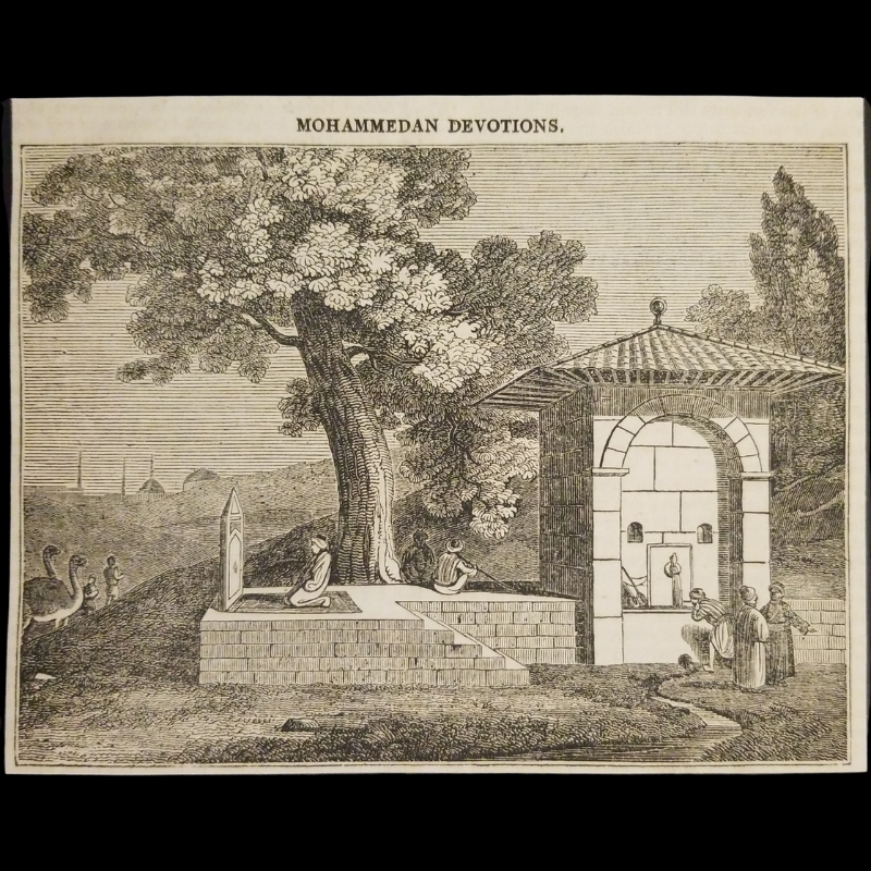 1834 Islamic Salat Mohammedan Devotions Engraving Illustration Print - Ottoman Empire - European Cultural Perspective - Ready For Framing