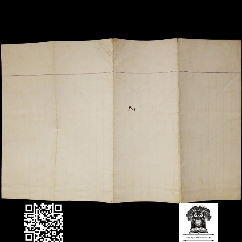 1880 Hand Drawn Survey Plot Map - Woodington Lenoir County North Carolina - Wilmington Road - Newberne Road - Jesse Harper - Surveyor Wm A Jones
