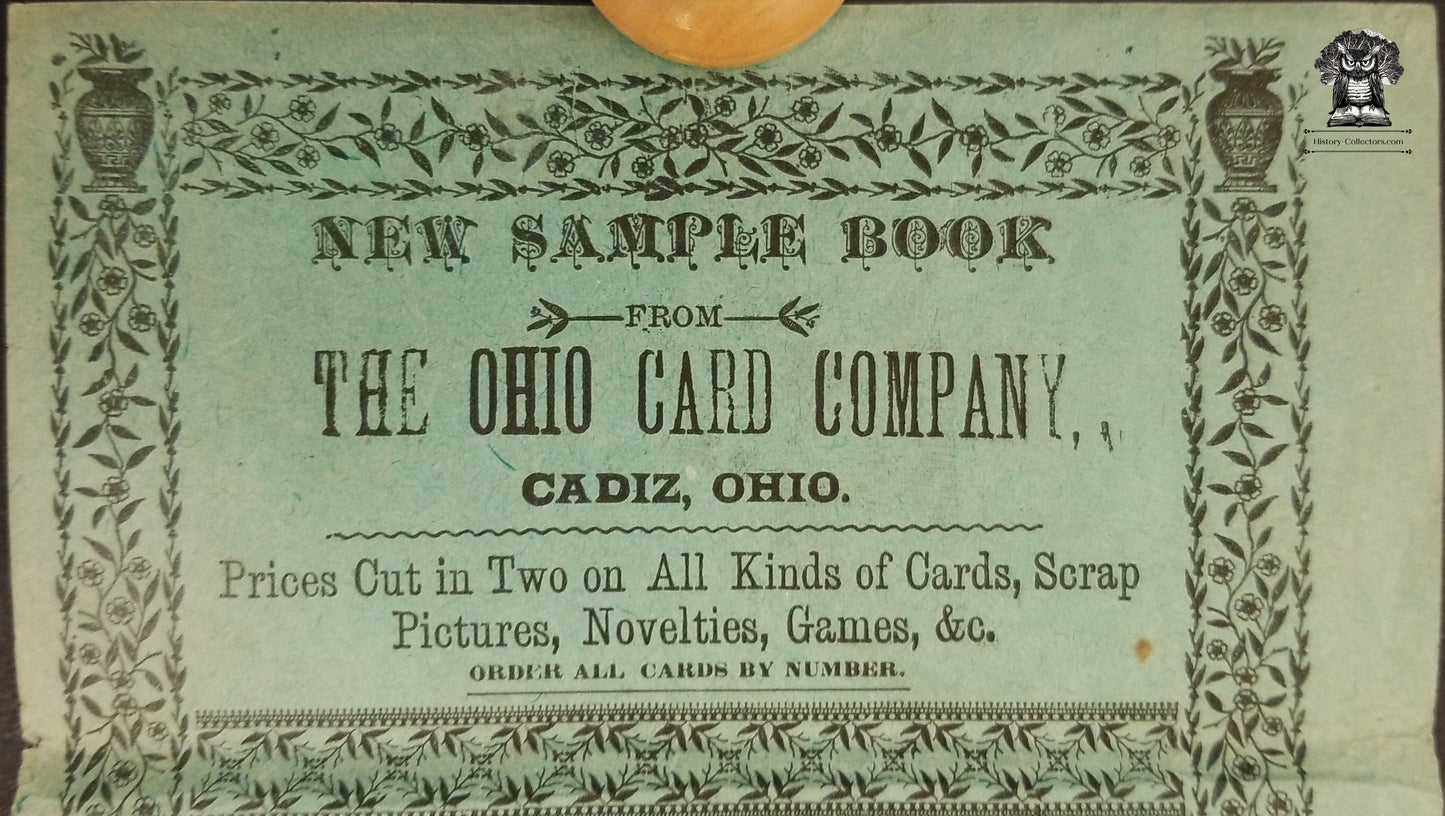 1880's Victorian Die Cut Calling Card Salesman Sample Book - Ohio Card Company IL