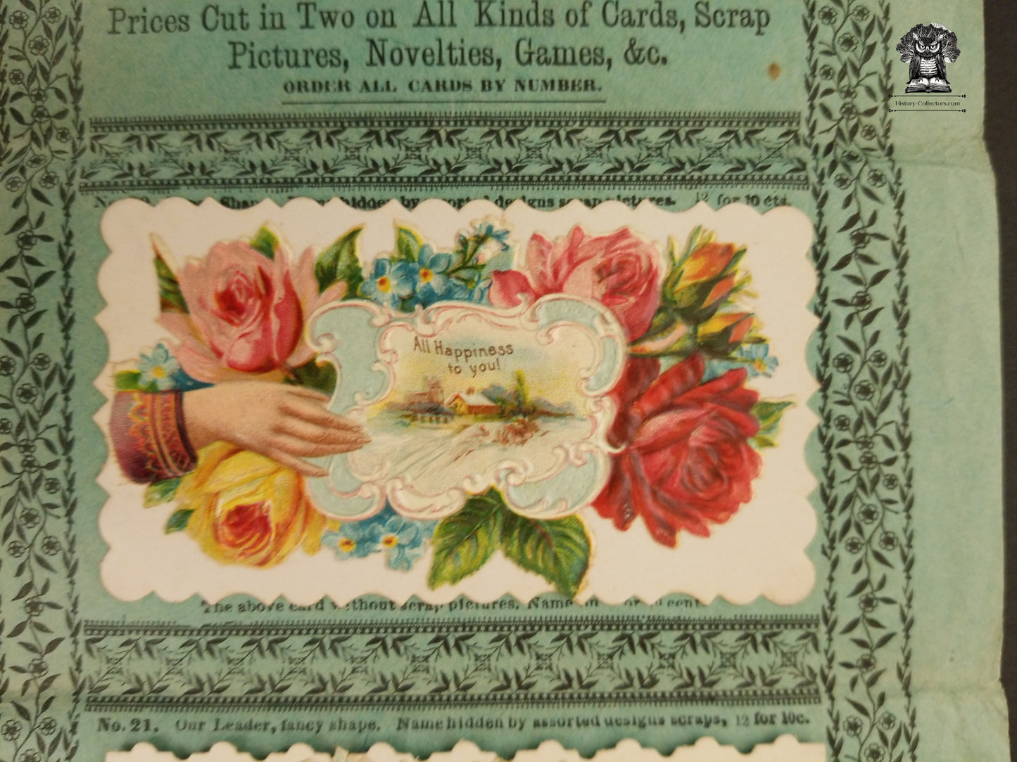 1880's Victorian Die Cut Calling Card Salesman Sample Book - Ohio Card Company IL