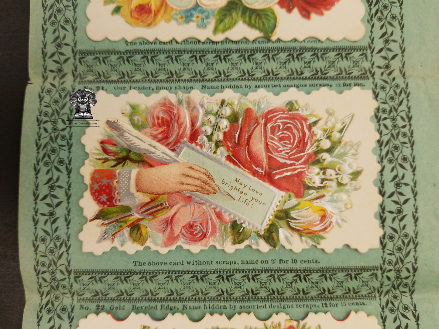 1880's Victorian Die Cut Calling Card Salesman Sample Book - Ohio Card Company IL