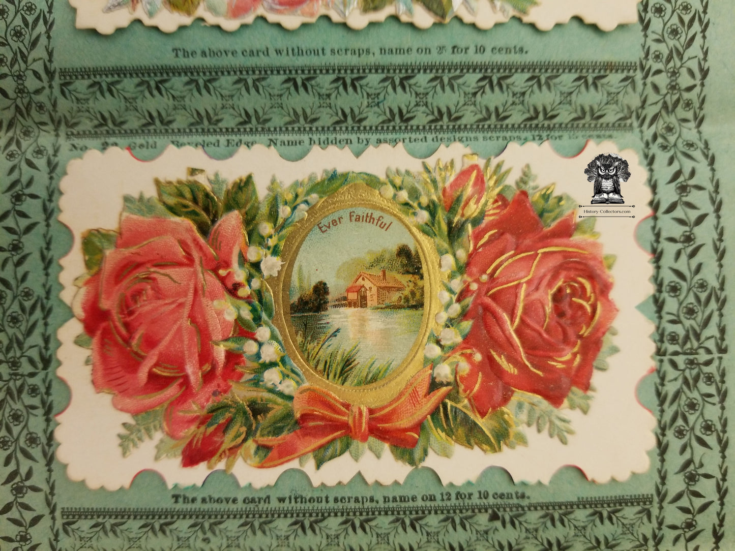 1880's Victorian Die Cut Calling Card Salesman Sample Book - Ohio Card Company IL