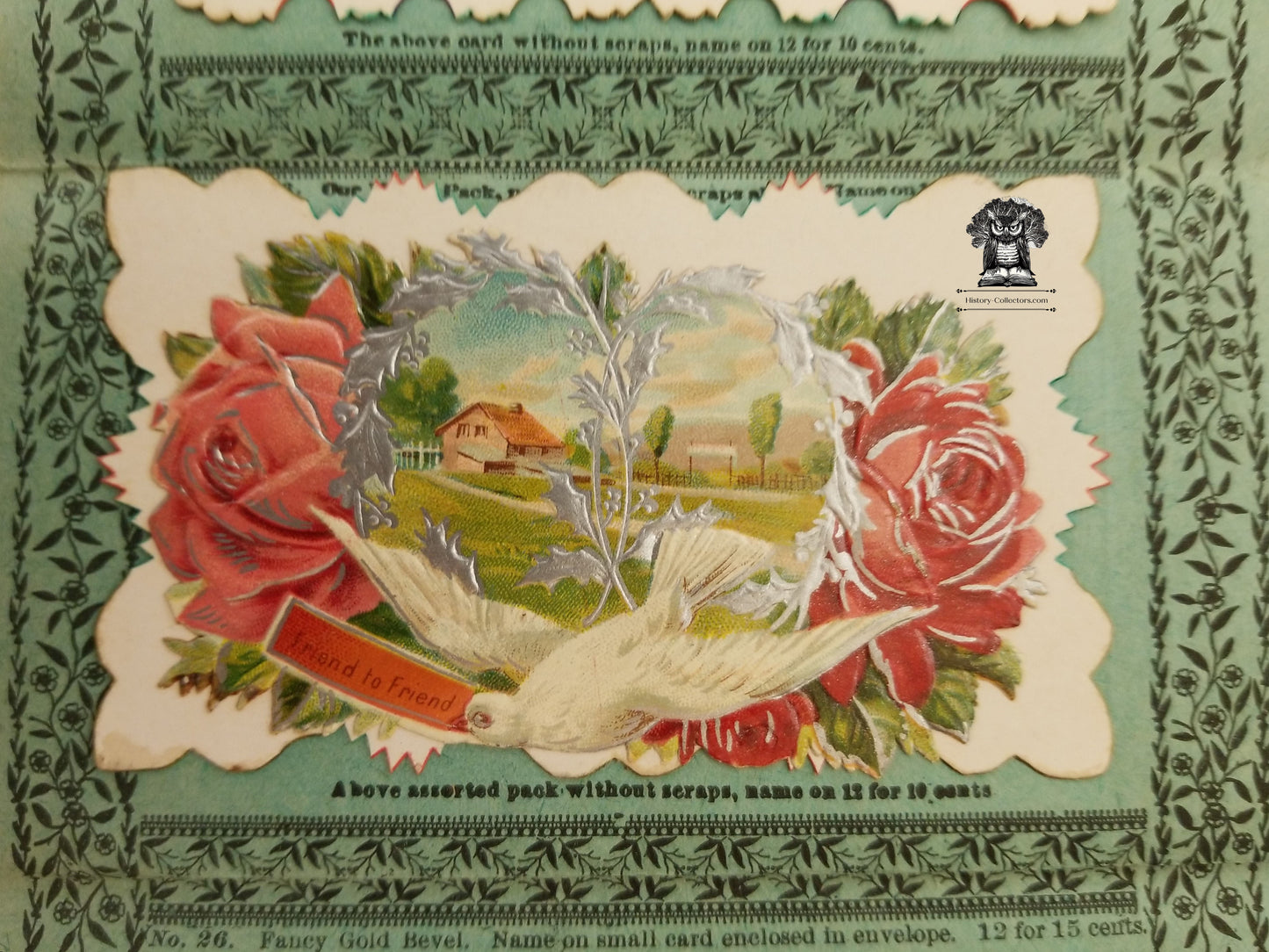 1880's Victorian Die Cut Calling Card Salesman Sample Book - Ohio Card Company IL