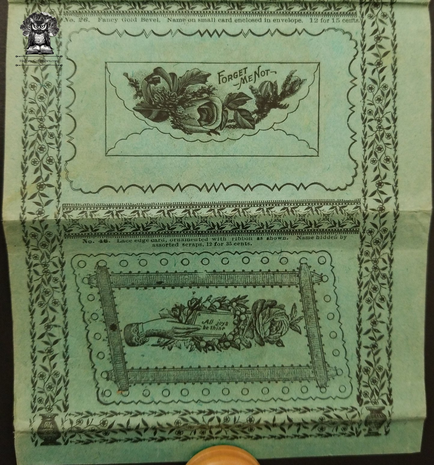 1880's Victorian Die Cut Calling Card Salesman Sample Book - Ohio Card Company IL