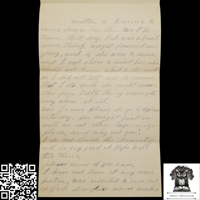 1885 Brother Sister Personal Correspondence Letter - James Williams - Fair Haven Preble County Ohio - Morning Sun Postal Cancel May 88 - # 210 1883 2c Washington Red Brown Stamp - A.H. Bartel Richmond Indiana Embossed Stationary