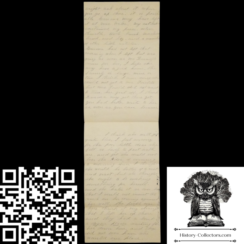 1885 Brother Sister Personal Correspondence Letter - James Williams - Fair Haven Preble County Ohio - Frankfort Postal Cancel November 18 - # 213 1887 2c Washington Green Stamp - A.H. Bartel Richmond Indiana Embossed Stationary