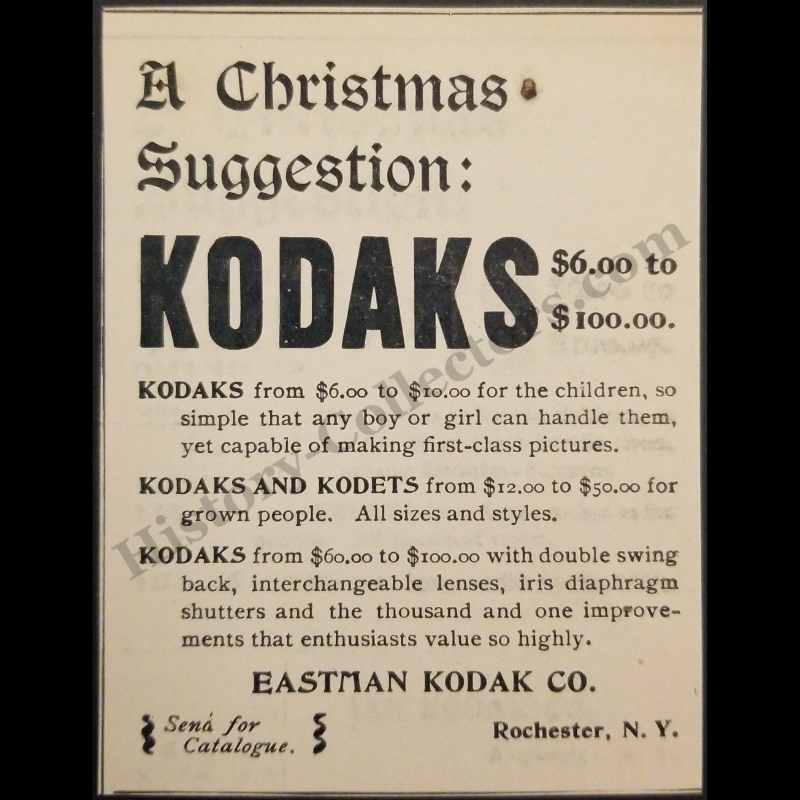 1894 Eastman Kodak Company Print Advertisement Clipping - Rochester New York - Gilded Age - Christmas Gift - Ready For Framing