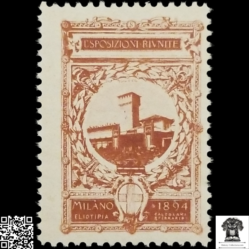 1894 United Exhibitions of Milan Italy Cinderella Poster Stamp - Industrial Trade Fair