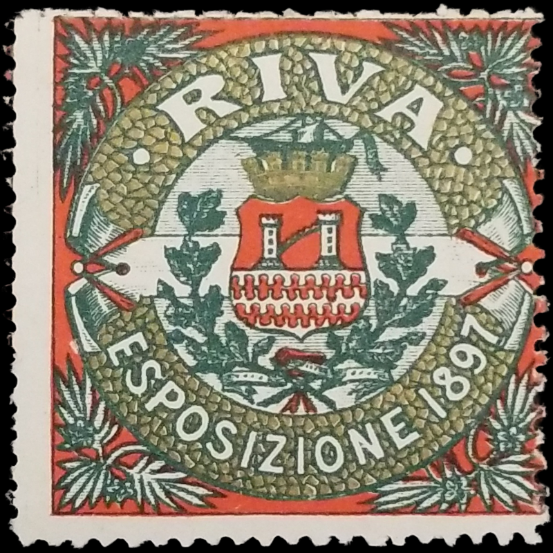 1897 Riva del Garda Exhibition Cinderella Poster Stamp - Trentino Italy