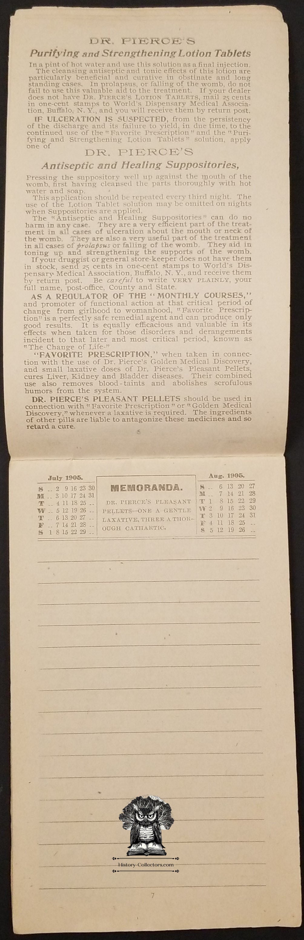 1904 Dr. Pierce's Advertising Booklet Asian Culture Graphic Ladies Note Book