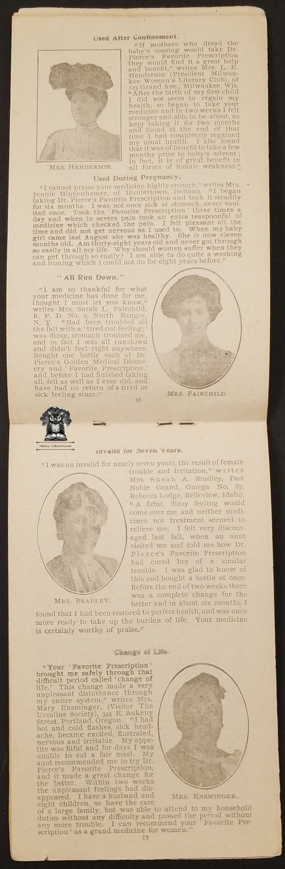1904 Dr. Pierce's Advertising Booklet Asian Culture Graphic Ladies Note Book
