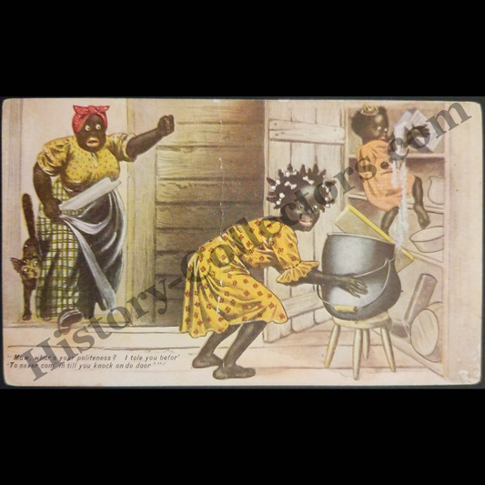 1907 Jocular Jinks Of Kornelia Kinks Advertising Souvenir Postcard - No. 2 Out Of 6 - Series A - H-O Company - Buffalo New York - Progressive Era - Black Americana - Ready For Framing