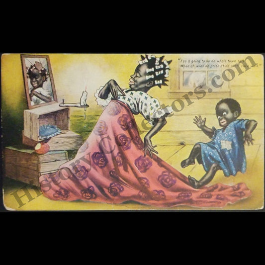 1907 Jocular Jinks Of Kornelia Kinks Advertising Souvenir Postcard - No. 4 Out Of 6 - Series A - H-O Company - Buffalo New York - Progressive Era - Black Americana - Ready For Framing