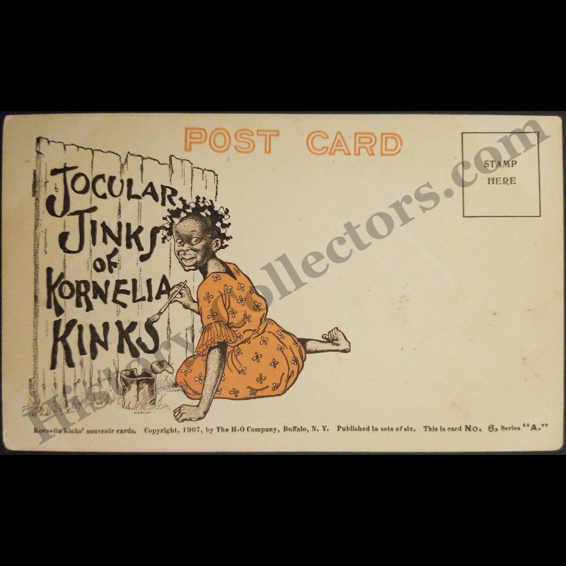 1907 Jocular Jinks Of Kornelia Kinks Advertising Souvenir Postcard - No. 6 Out Of 6 - Series A - H-O Company - Buffalo New York - Progressive Era - Black Americana - Ready For Framing