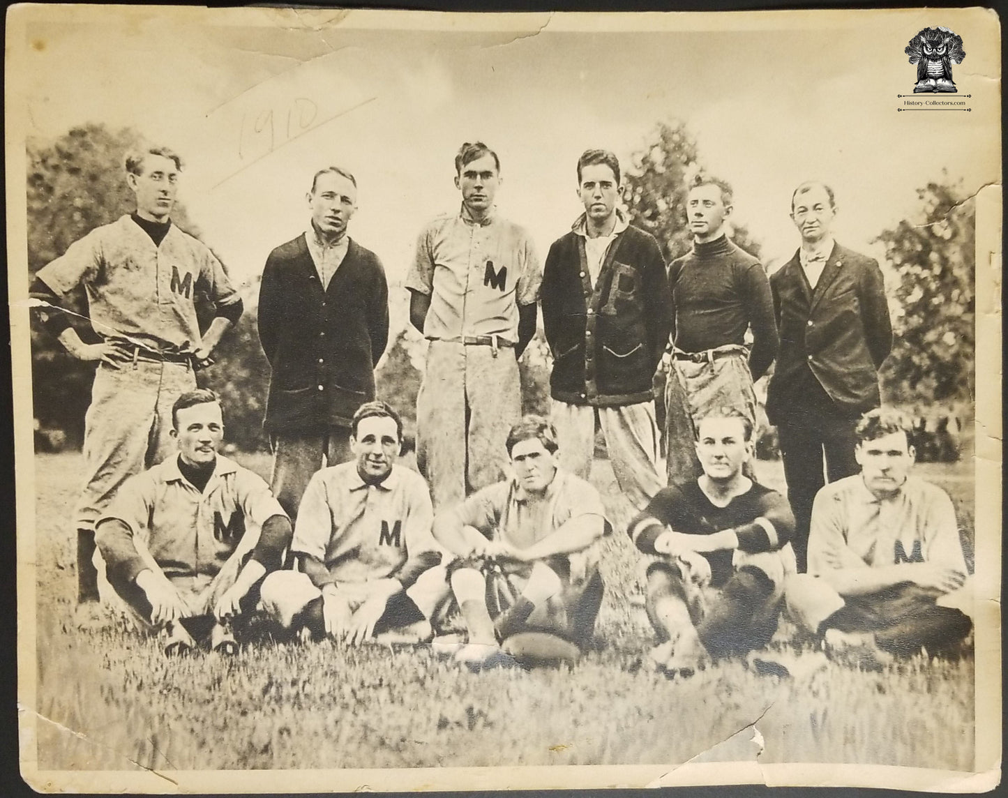 1910 Media Pennsylvania Baseball Team Photograph - Team Of The Year / Pennant Win - Last To First Place - Players List