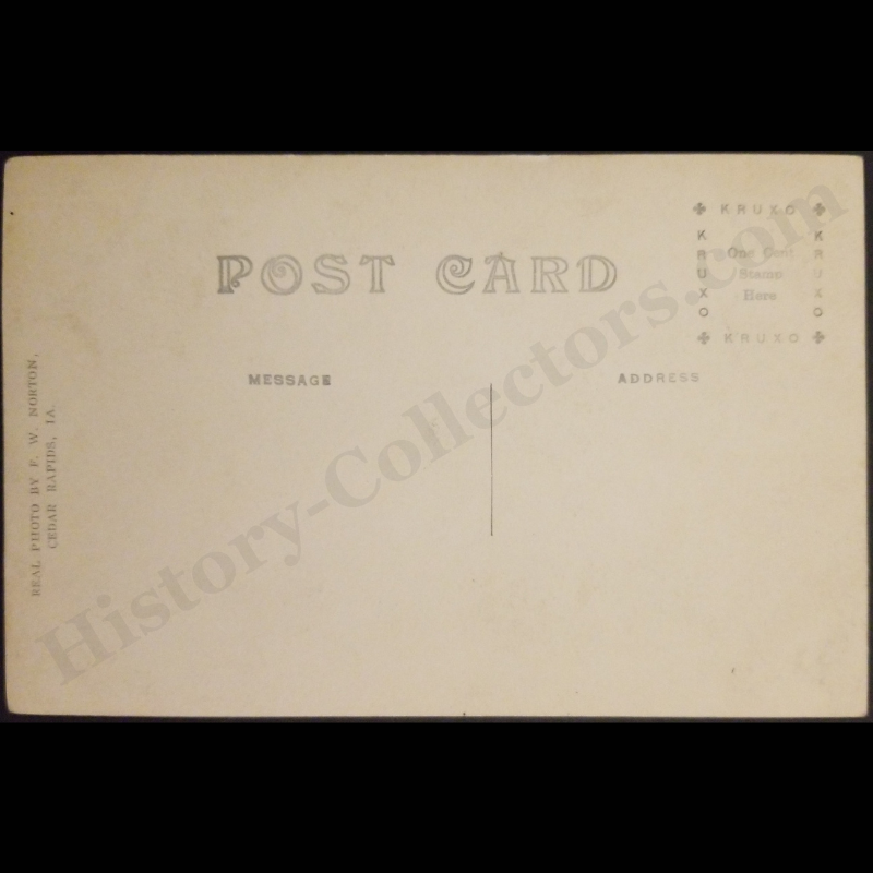 1910 Rock Island Railroad Green Mountain Calamity Train Wreck RPPC Real Photo Postcard - Gladbrook Iowa - Photographer F. W. Norton Cedar Rapids - KRUXO Stamp Box - Progressive Era