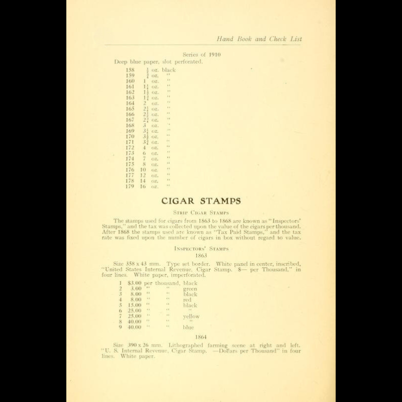 1912 United States Internal Revenue Stamps eBook Reference Guide - Handbook And Checklist - J Delano Bartlett And Walter W. Norton - United States Revenue Society - Springfield MA - Digital Download File - PDF ePub Mobi