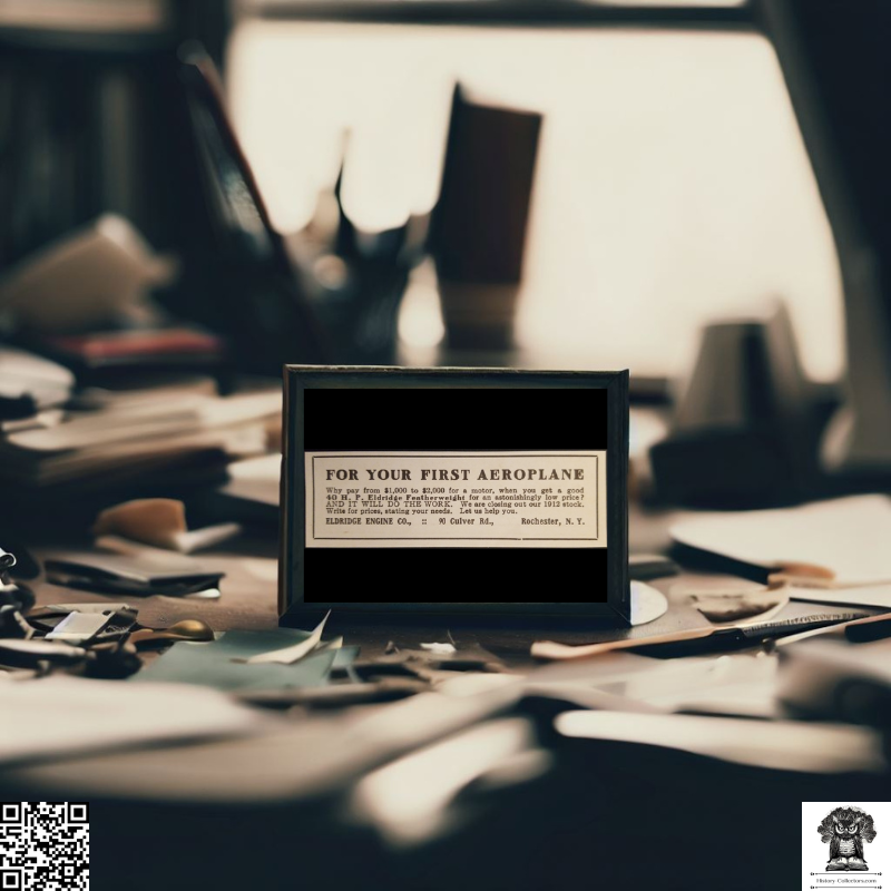 1913 Eldridge Engine Company Advertisement Clipping - 90 Culver Road Rochester New York - Historical Aviation Motor Technology