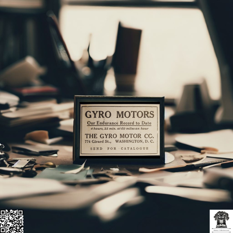 1913 The Gyro Motor Company Advertisement Clipping - 774 Girard Street Washington D.C. - Pre-WWI - Aviation History