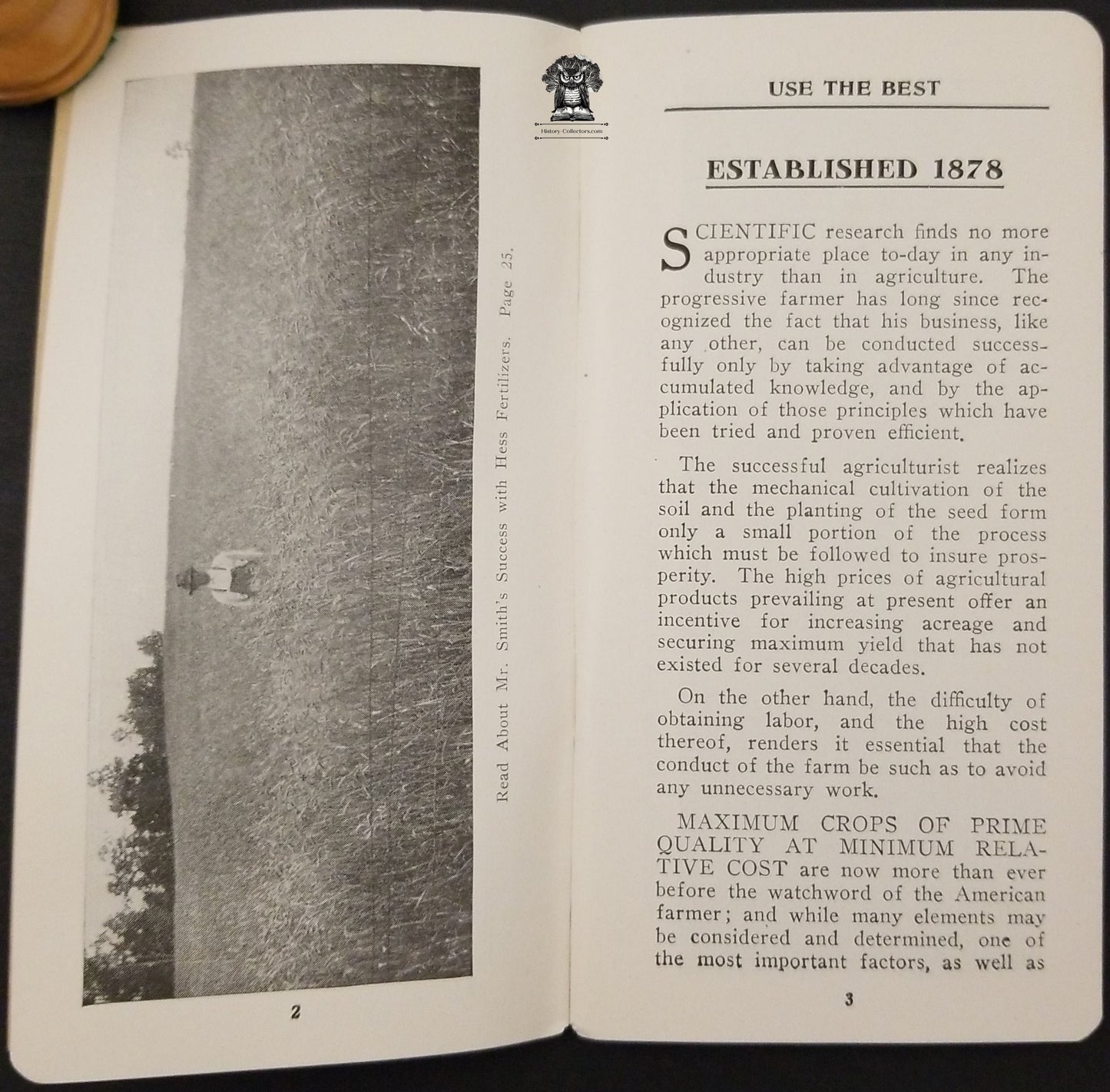 1917 Advertising Memo Booklet S.M. Hess & Brother Philadelphia PA - Farmer Fertilizers Calendar
