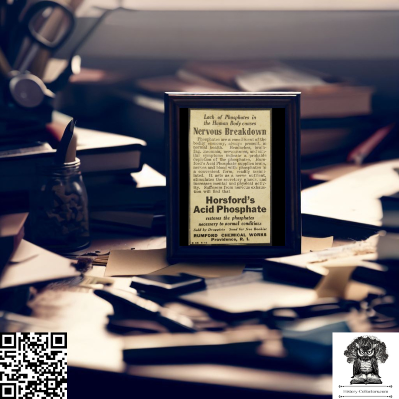 1917 Horsford's Acid Phosphate Print Advertisement - Nervous Breakdown - Pharmaceutical - Rumford Chemical Works - Providence Rhode Island