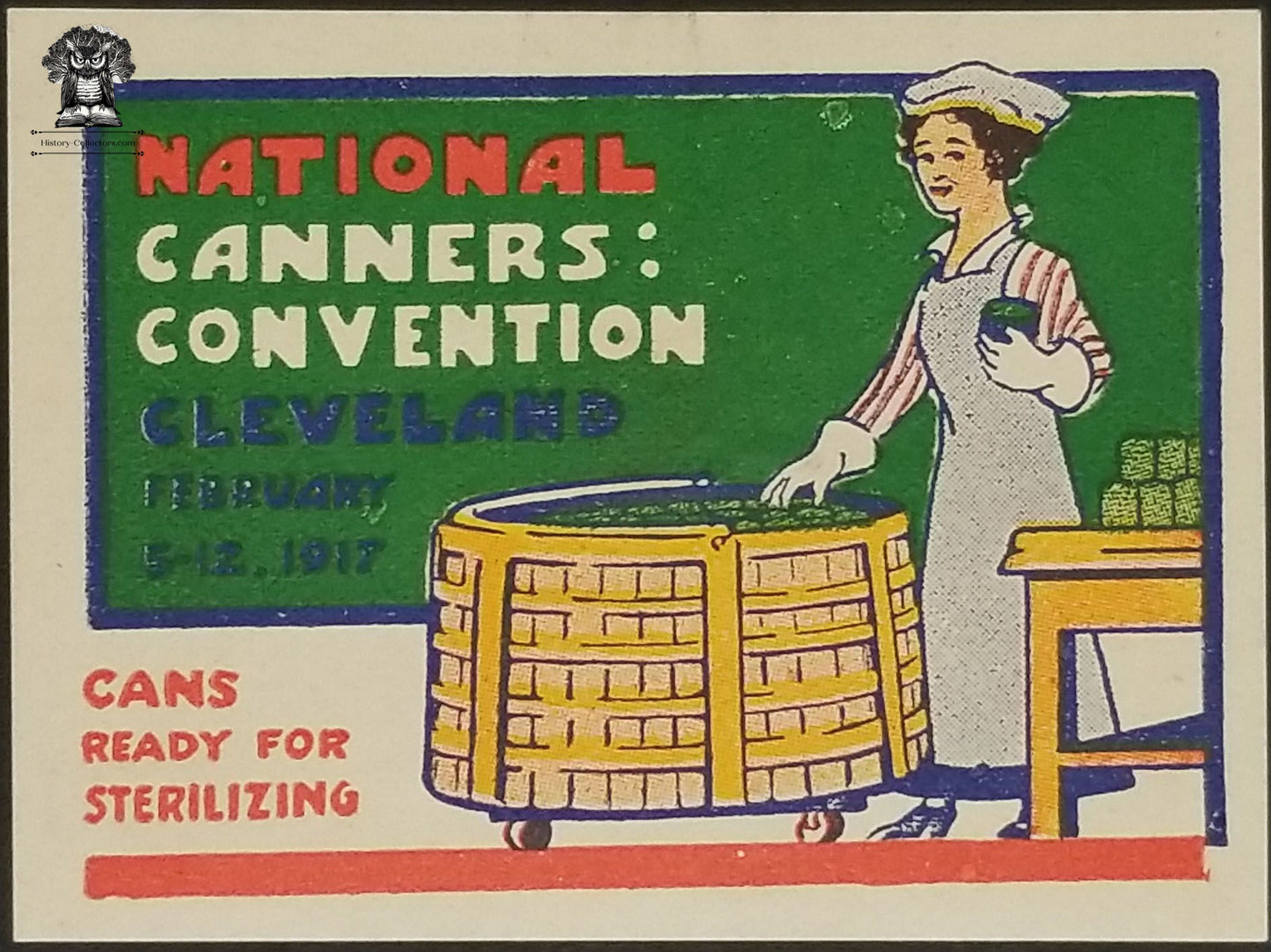 1917 National Canners Convention Exhibition Advertising Graphic - Cleveland OH