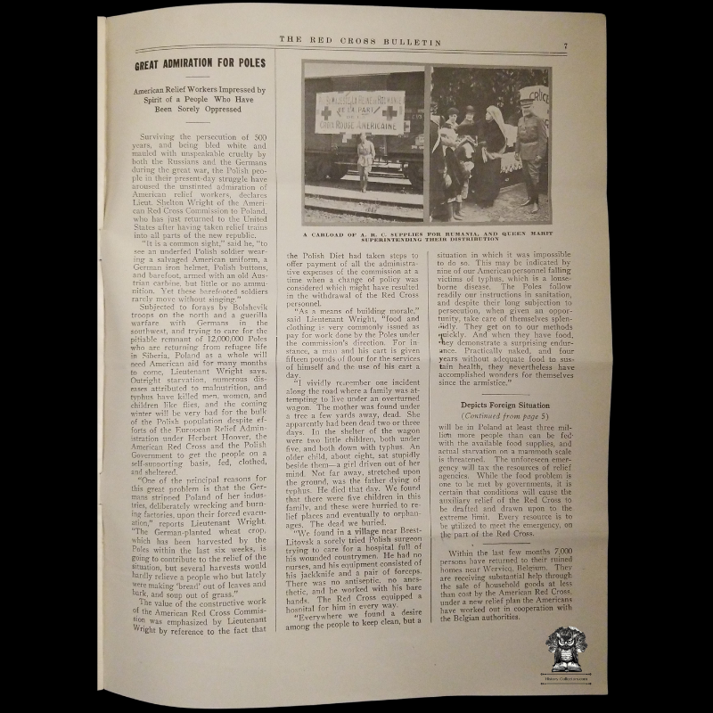 1919 Red Cross Bulletin - General John J Pershing - American Expeditionary Forces - Liberty Hut Washington DC - Fifty Million Roll Call Membership Drive- Red Cross In Poland - Post WWI