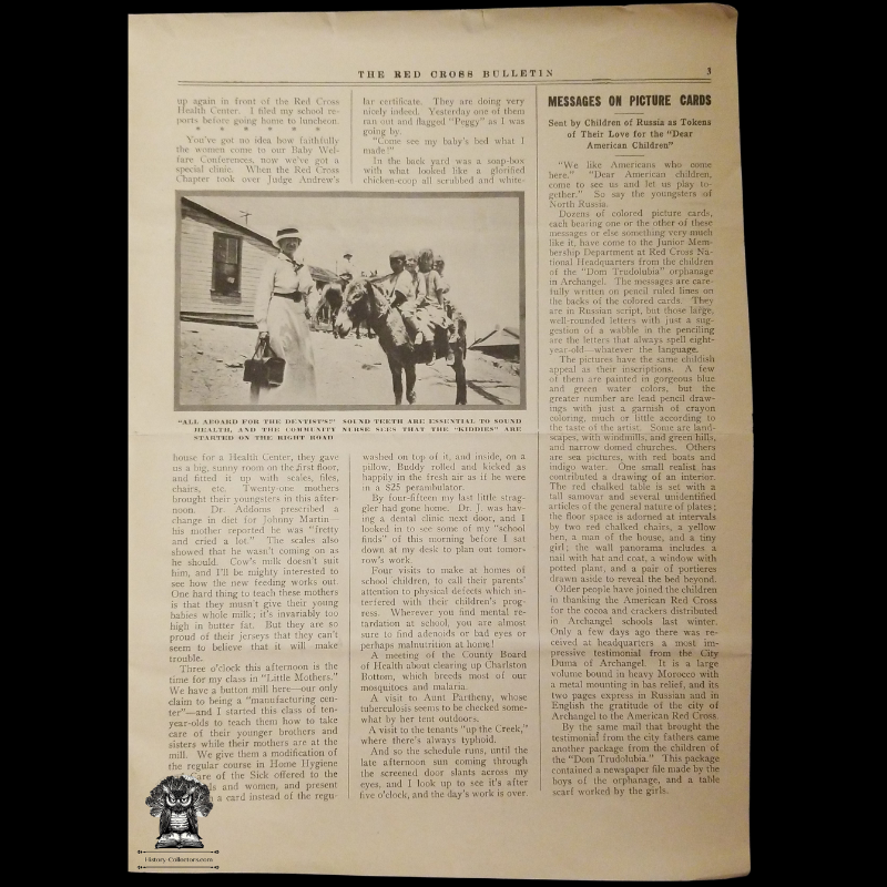 1919 Red Cross Bulletin - Great Health Movement Initiative - Executive Committee - Red Cross Enters Serbia - Post WWI