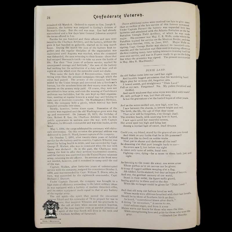 1922 Confederate Veteran Magazine - American Civil War - Confederate States Army - Nashville Tennessee - January Issue Volume XXX
