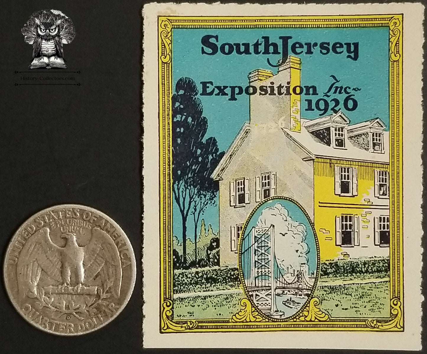 1926 South Jersey Exposition Exhibition Advertising Graphic Stamp