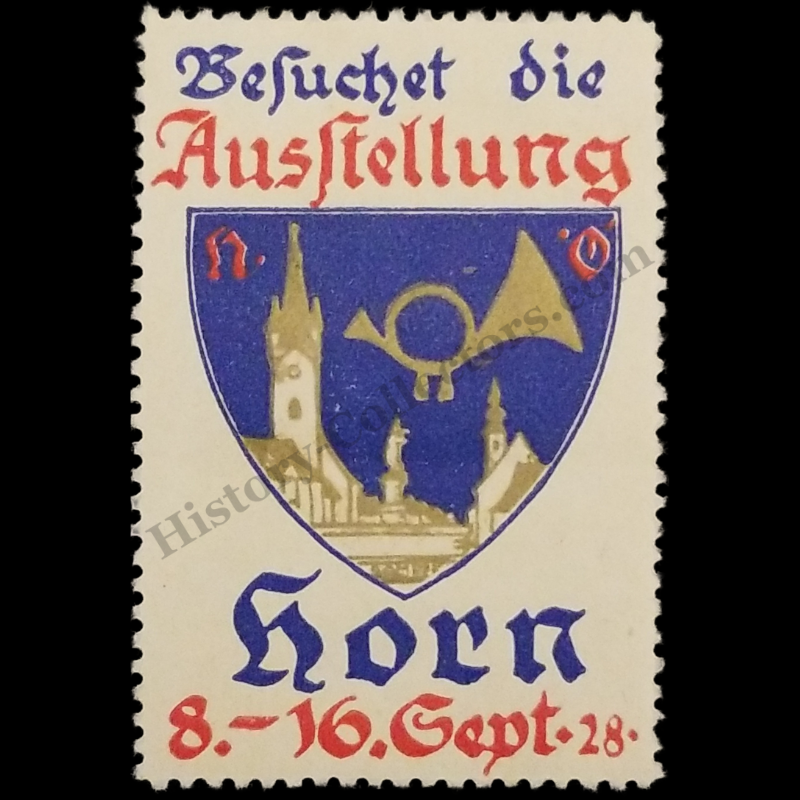 1928 Horn Austria Regional Exhibition Advertising Stamp - September 8 To 16 - Ready For Framing