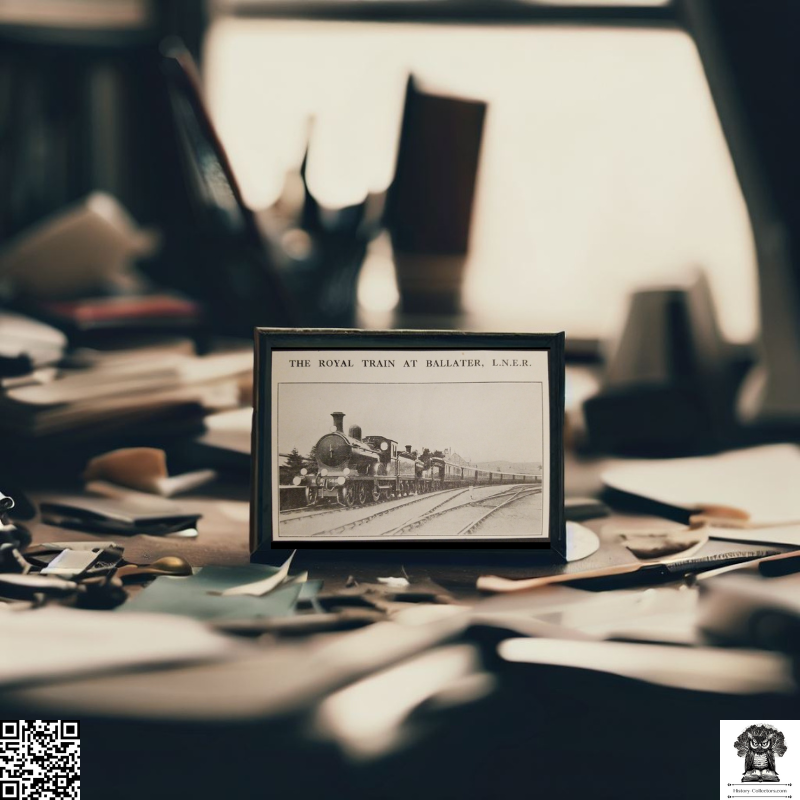 1929 LNER London And North Eastern Railway Royal Train Print Clipping - Ballater Station Aberdeenshire Scotland - Ready For Framing