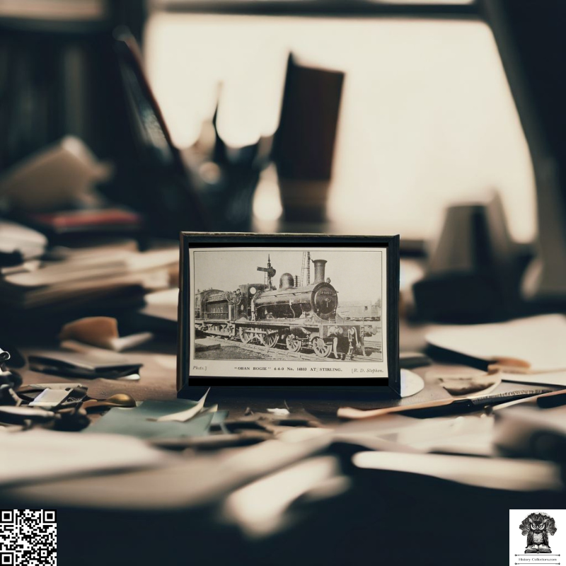 1929 Oban Bogie Locomotive Photograph Print Clipping - 4-4-0 No. 14103 - Stirling Railway Hub Scotland - London Midland And Scottish Railway LMS - Photographed By R. D. Stephen - Ready For Framing