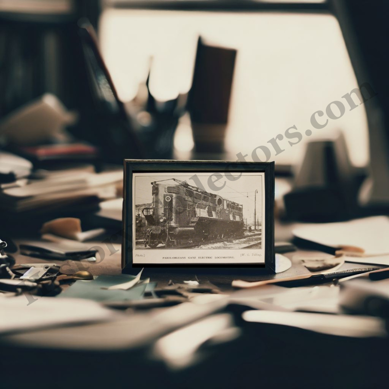 1929 Paris-Orleans Ganz Electric Locomotive E402 Photograph Print Clipping - France - Ready For Framing