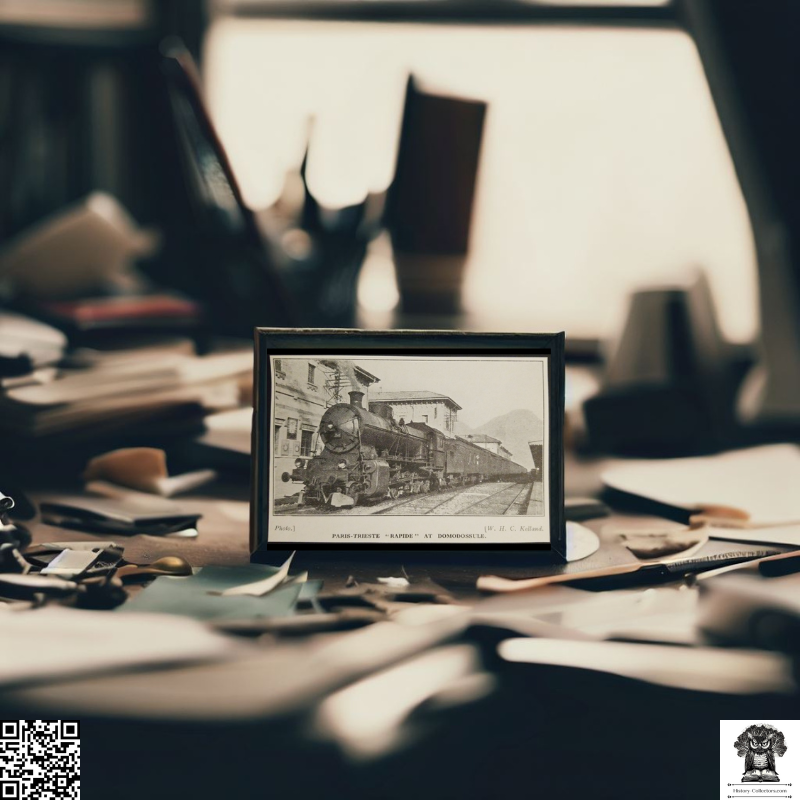 1929 Paris-Trieste "Rapide" Express Train Print Clipping - Domodossola Italy - Ready For Framing