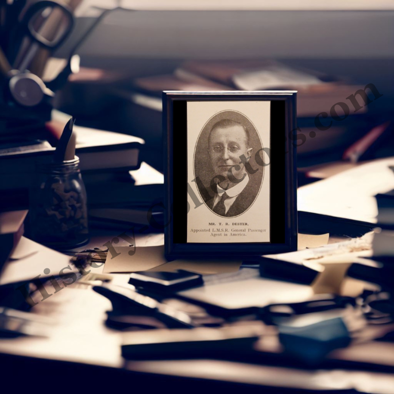 1929 T.R. Dester General Passenger Agent In America Photograph Print Clipping - London Midland And Scottish Railway LMSR - United Kingdom - Ready For Framing