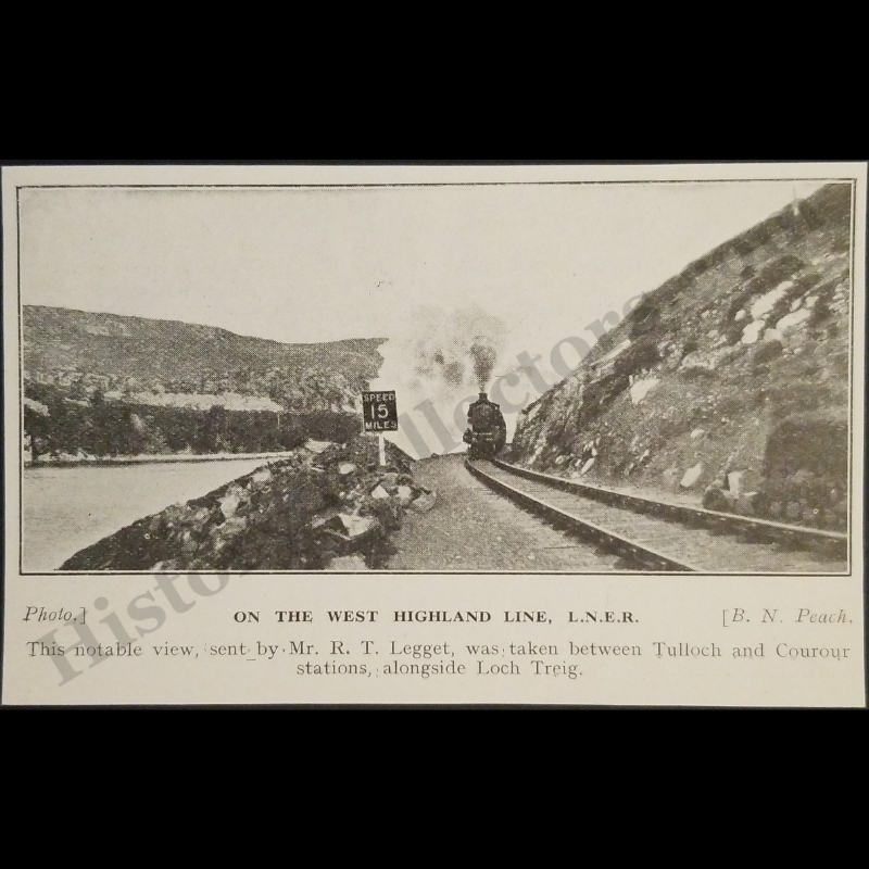 1929 West Highland Line London And North Eastern Railway Print Clipping - Scotland - Ready For Framing