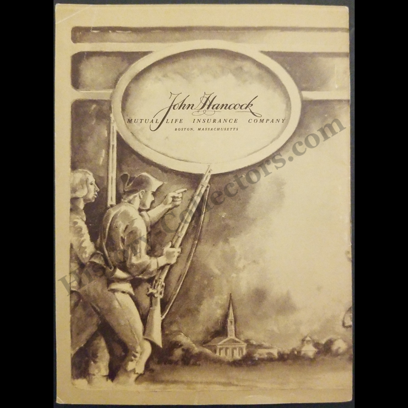 1930 Paul Revere Biography Booklet - John Hancock Mutual Life Insurance Company - Boston Massachusetts - Marketing Giveaway - Great Depression Era - Ready For Framing