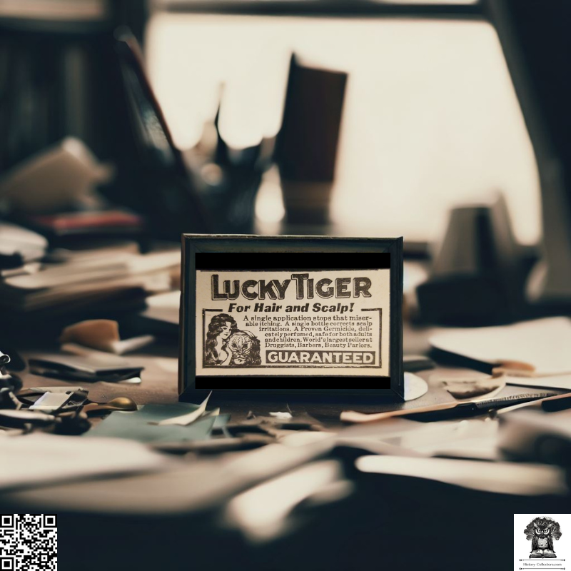 1931 Lucky Tiger Print Advertisement Clipping - Hair Care Tonic - Great Depression Era - Ready For Framing