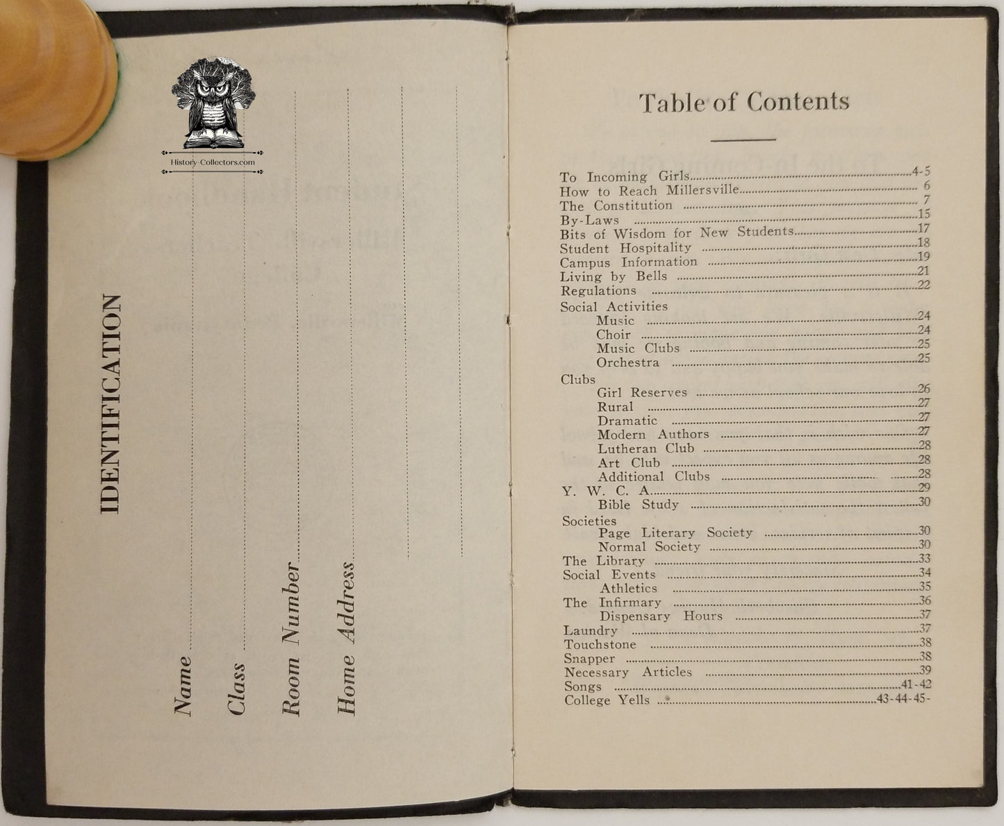1933 Millersville State Teachers College Student Handbook Pennsylvania