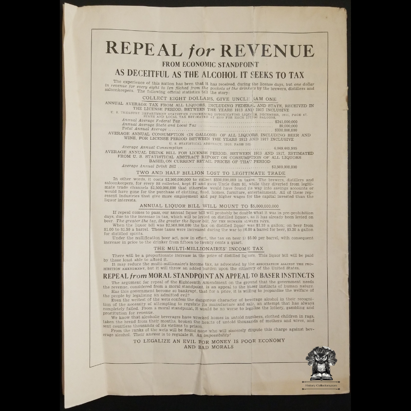 1933 The American Issue Anti-Repeal Prohibition Publication - Christian Patriotism National Edition - 110 S State St Westerville Ohio - May - Dr Haven Emerson