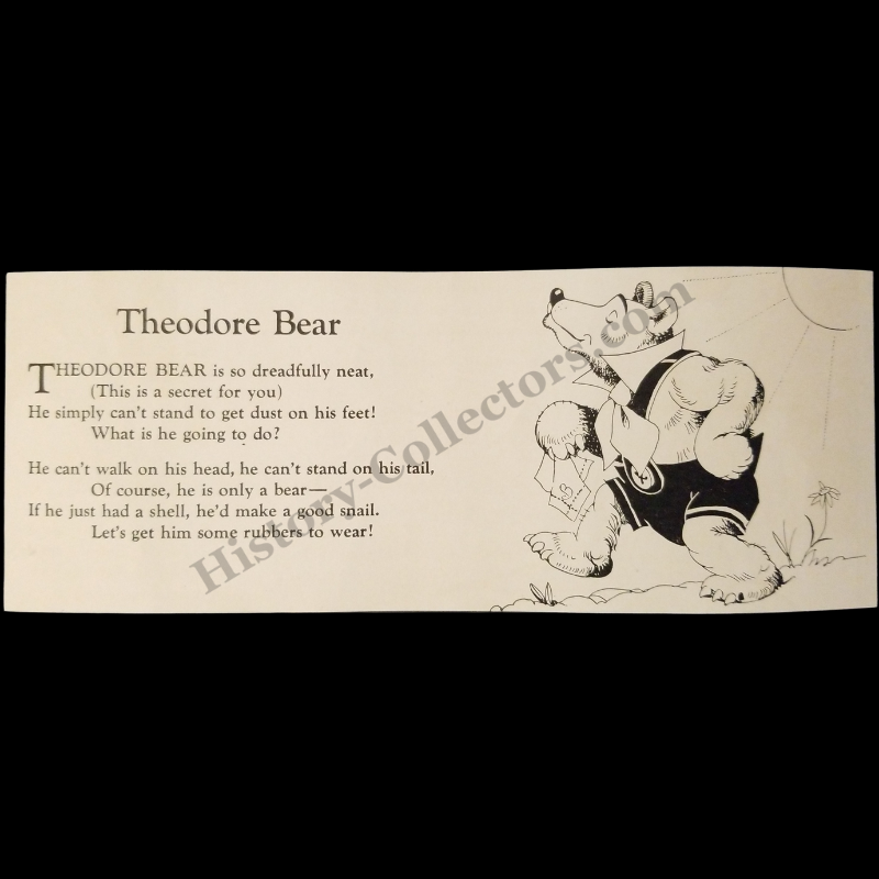 1935 Theodore Bear Poem Illustration Print Clipping - Anthropomorphic - Children's Literature - Great Depression Era - Ready For Framing