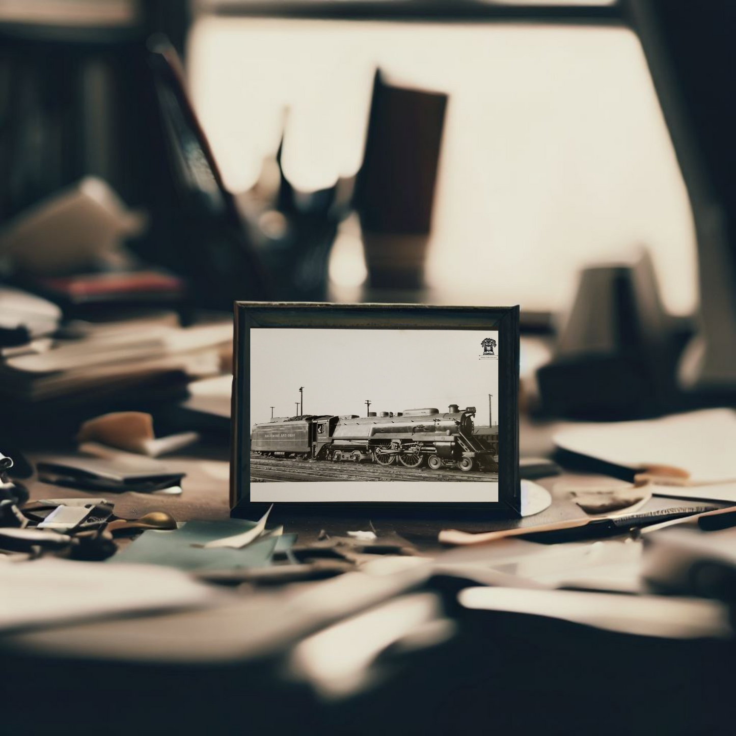 1936 RPPC Picture Postcard - B&O Railroad Lady Baltimore Steam Engine #1 Saint Louis MO - Kodak Stamp Box - Photographer Kindig