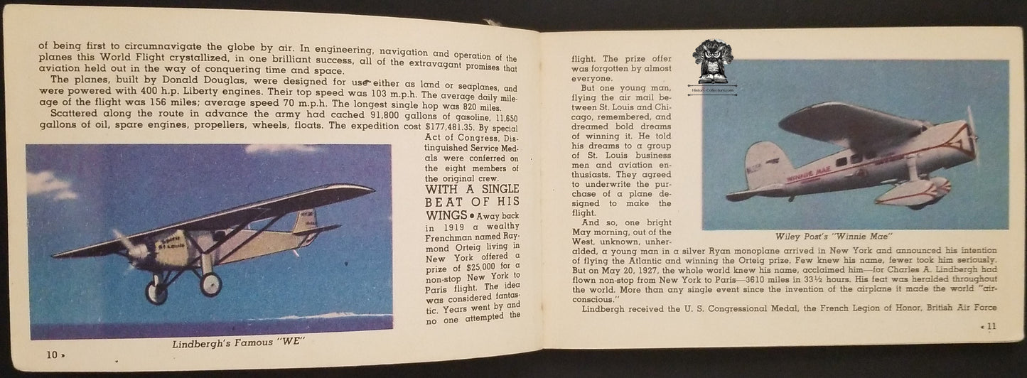 1942 Children's Photo Book Airplanes of the USA Buy Bonds & Stamps For Defense - Whitman Publishing Company Racine Wisconsin