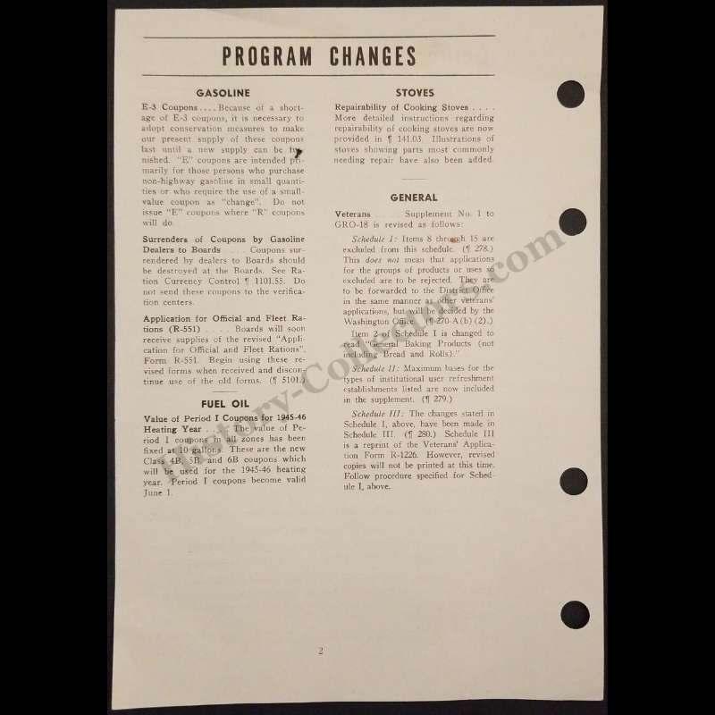 1945 War Price And Rationing Board Loose Leaf Service Newsletter - Number 200 - Office Of Price Administration - Livestock Slaughter And Meat Distribution - Gasoline Fuel Oil Stoves - April 28 - WWII Era - Ready For Framing