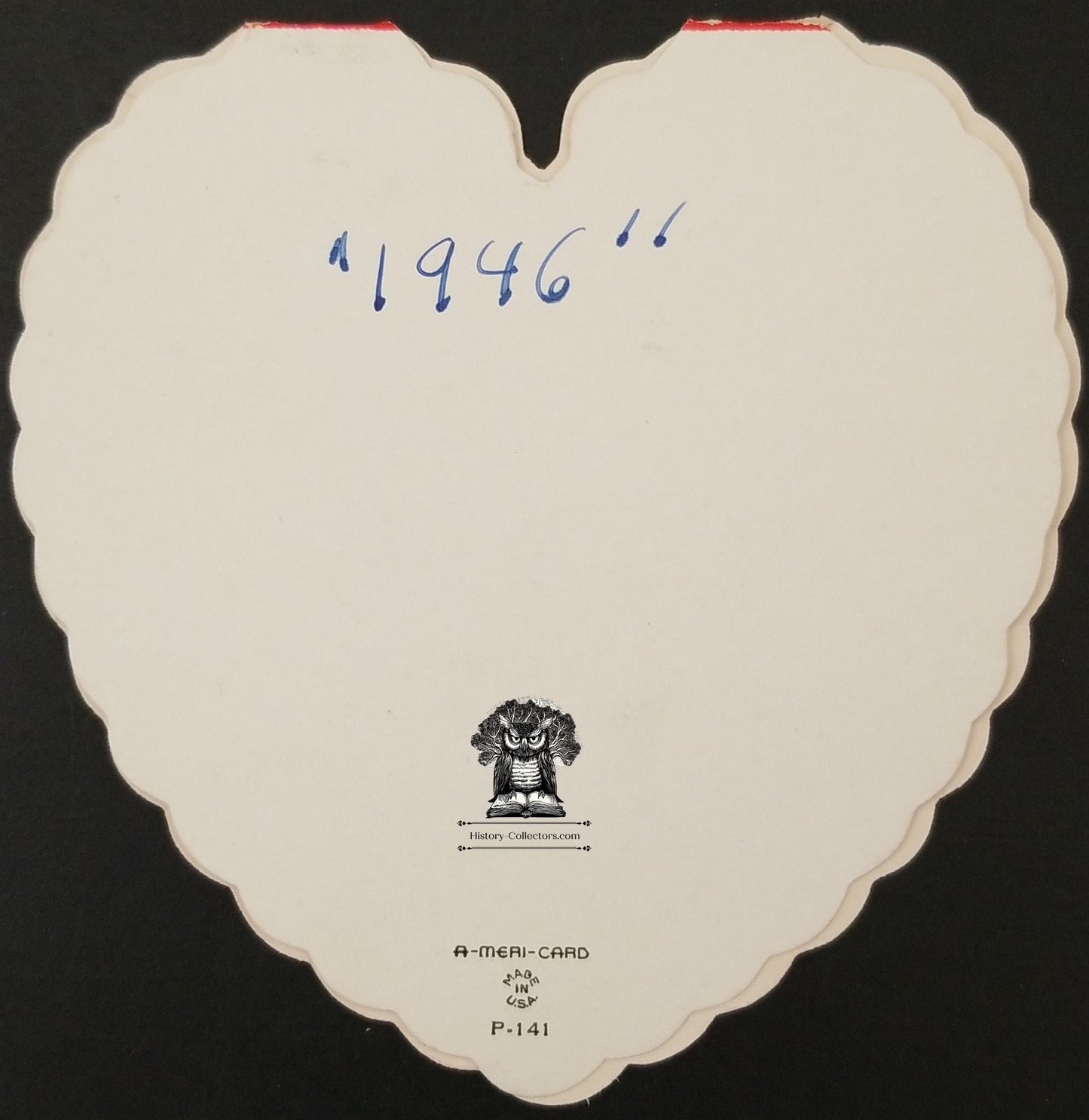 1946 Children's Exchange Valentine's Day Card - Fold Open Deer Hunting Season Buck