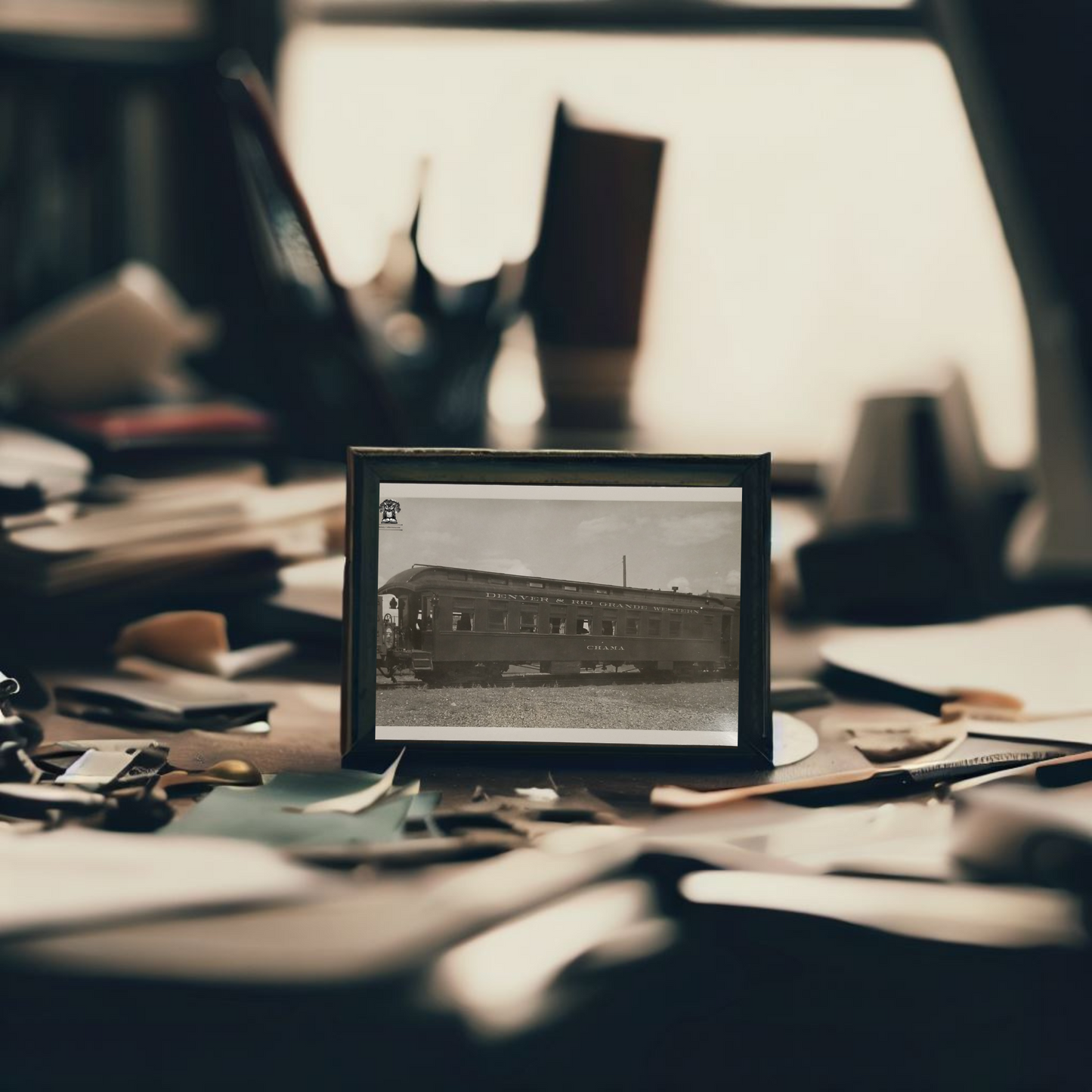 1947 RPPC Picture Postcard - D&RGW Railroad Passenger Train Car - Gunnison Colorado - Photographer Bob Andrews - Kodak Stamp Box