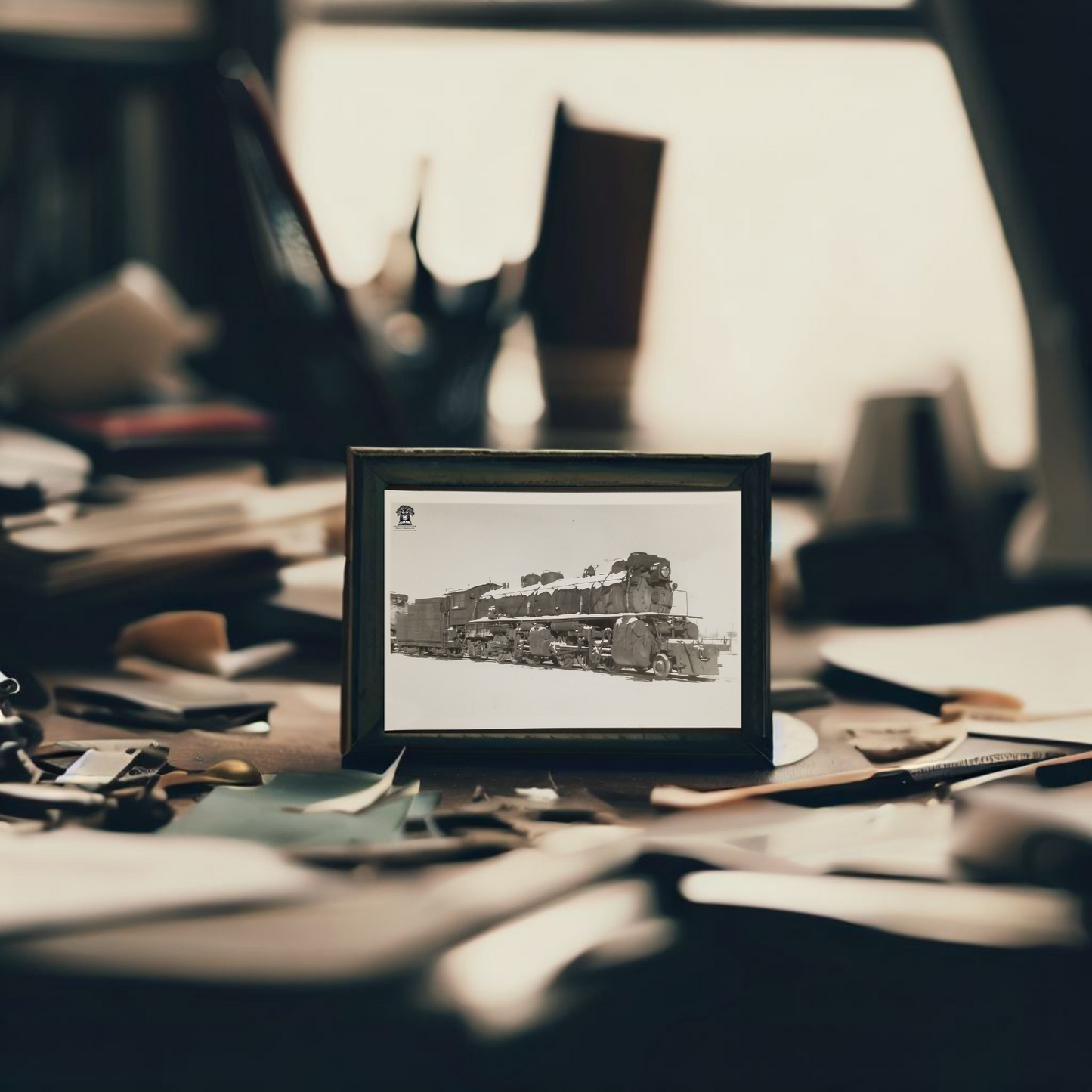 1948 RPPC Picture Postcard - CB&Q Railroad Steam Engine Train 4101 - Denver Colorado - Photographer Kindig - Christmas Eve