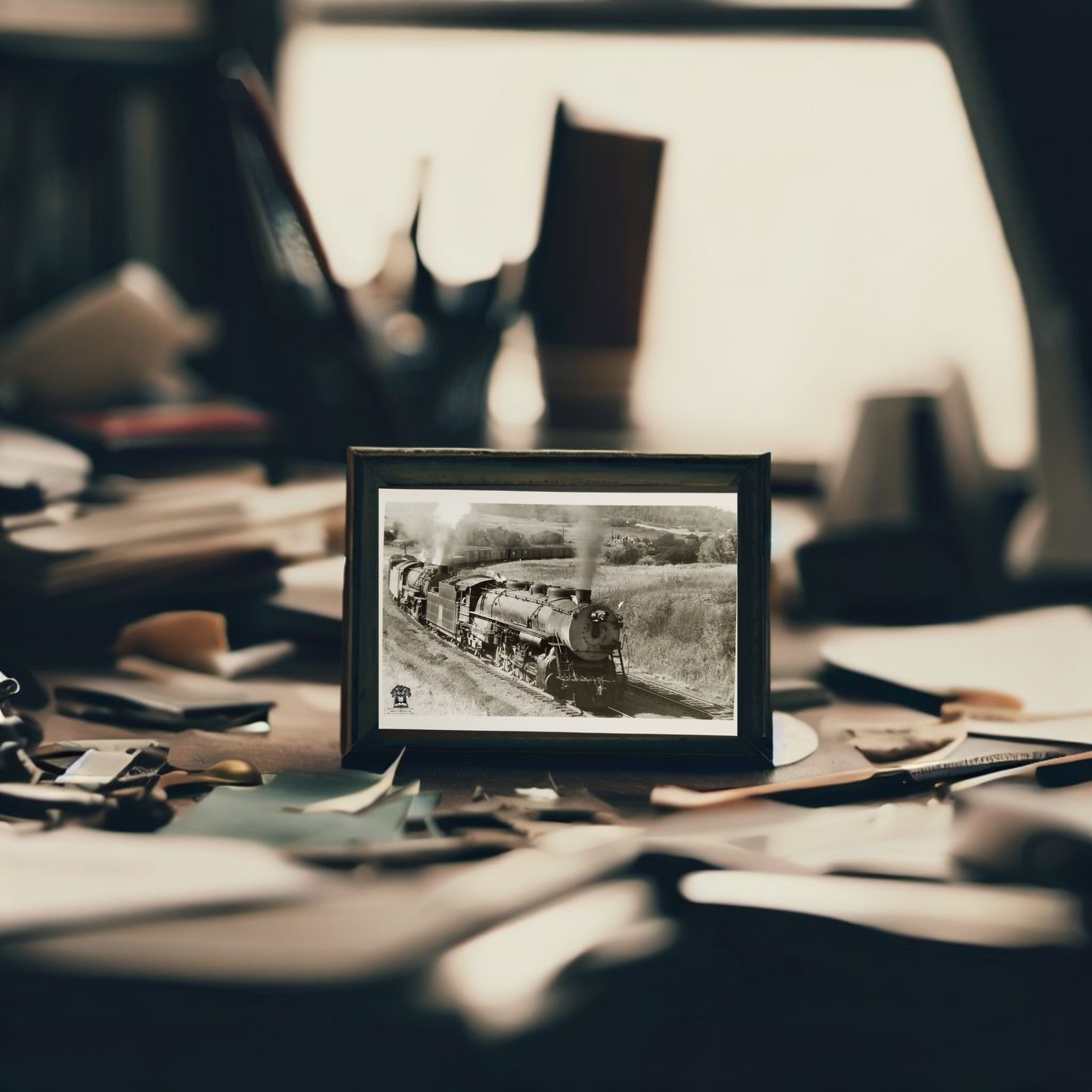 1950 RPPC Picture Postcard - C&S Railroad Coal Steam Engine 910 AT & SF 3815 - Palmer Lake CO - Photographer Bob Andrews - Kodak Stamp Box